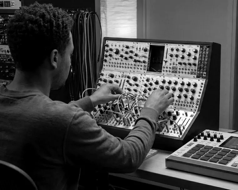 Synthesiser and sampling station at VOYCE Academy
